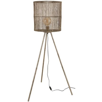 Lampa podłogowa metalowa brązowa 136 cm