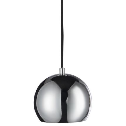 Lampa wisząca z kloszem w kształcie kuli srebrna Ø15x120 cm