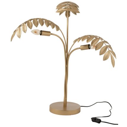 Lampa stołowa metalowa złota 66x68 cm
