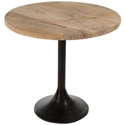 Stół okrągły SUNDER 65 cm - naturalny/czarny