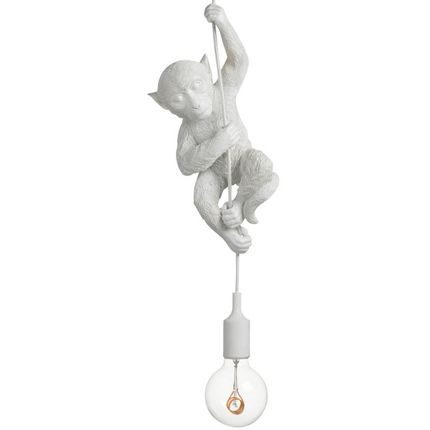 Lampa wisząca małpka biała 17x13 cm