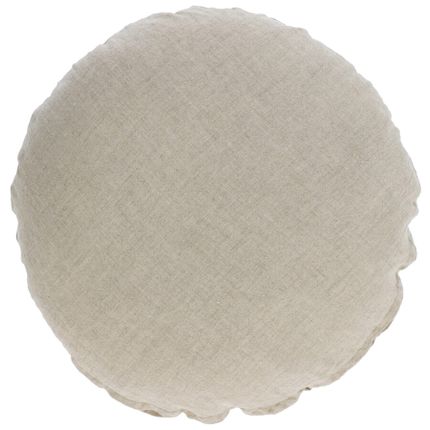 Poszewka lniana beżowa 45 cm