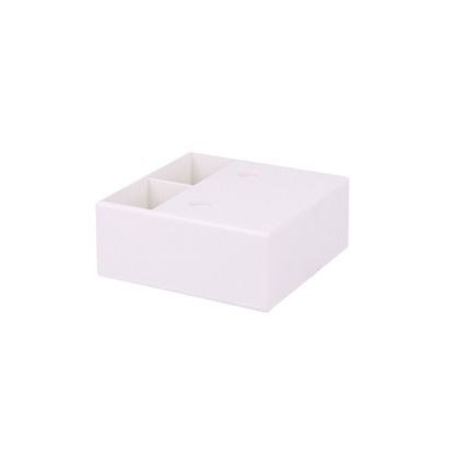 Nóżka kwadratowa 6435 - biały mat / wys. 2.5 cm
