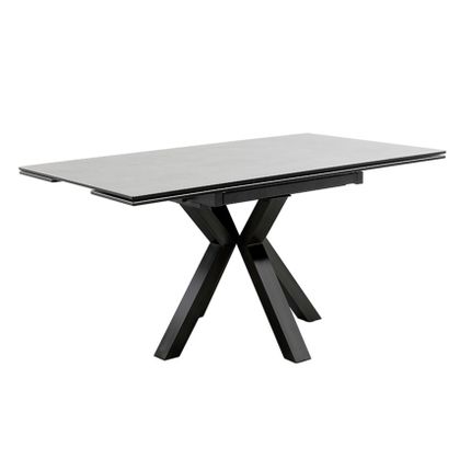 Stół rozkładany PALLINI 150x90(150) - jasnoszary/czarny