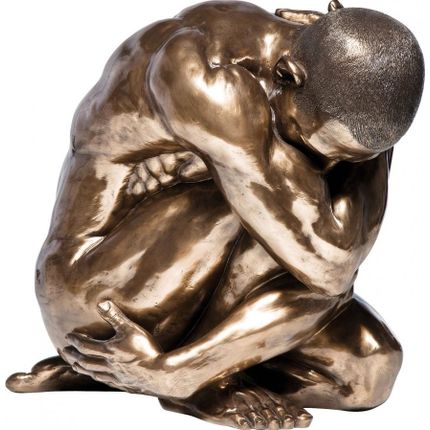 Figurka dekoracyjna NUDE MAN HUG 54 - brązowy