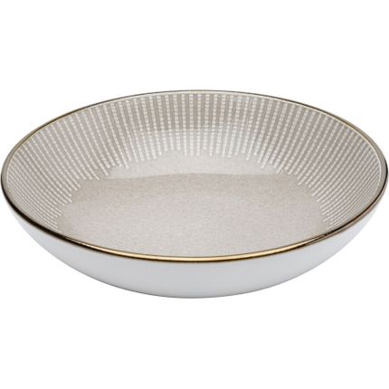 Talerz głęboki 21cm średnica, kolor szarobeżowy