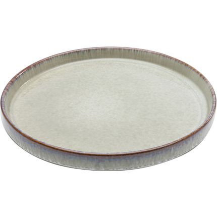 Talerze szare i brązowe o średnicy 27 cm i wysokości 3 cm