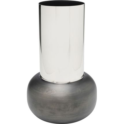 Wazon VESUV 42 - srebrny/czarny