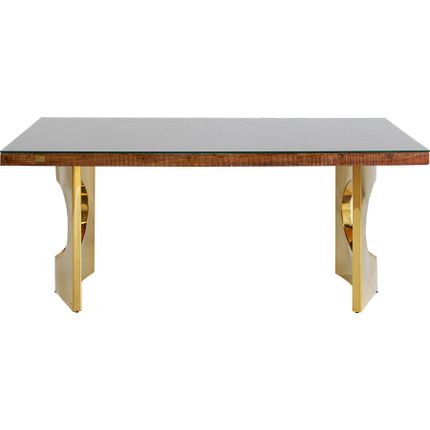 Stół HARMONY OHO CONLEY 180x90 - mango/złoty