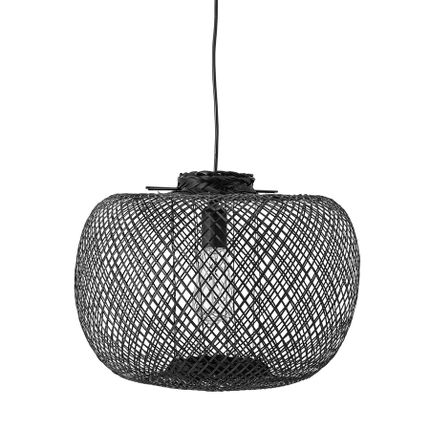 Lampa wisząca bambusowa RODI - czarny