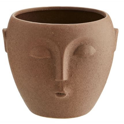 Doniczka FACE IMPRINT - brązowy