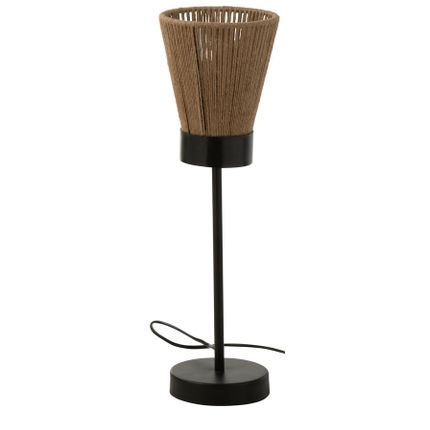 Lampa podłogowa LUNA, mała - czarny/beżowy