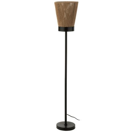 Lampa podłogowa LUNA, duża- czarny/beżowy