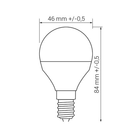 Żarówka ORO TOTO - biały / E14 / 8 W / 720 lm / barwa ciepła