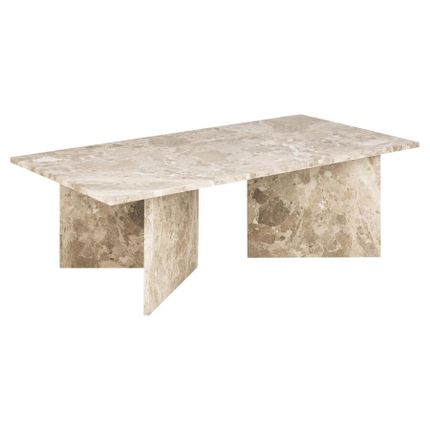 Stolik kawowy marmurowy VEGA 140 cm - kawowy
