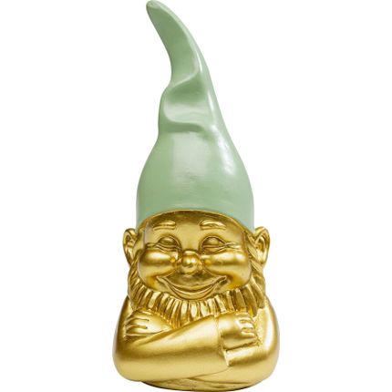 Figurka dekoracyjna GNOME 21 - złoty/zielony