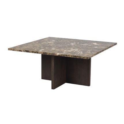 Stolik kawowy BROOKSVILLE 90x90cm - brązowy