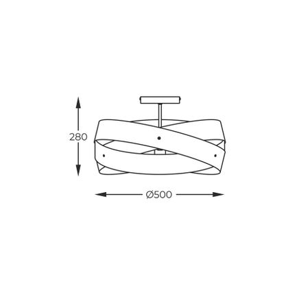 Lampa sufitowa TORNADO 50 1116 - czarny