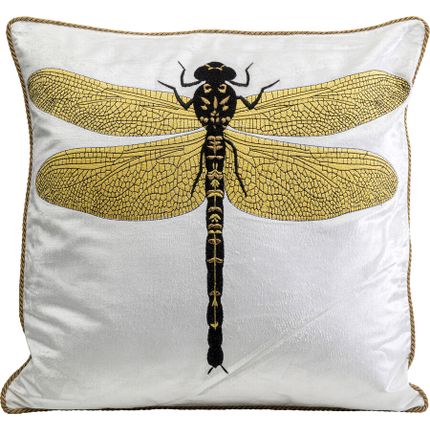 Poduszka dekoracyjna GLITTER DRAGONFLY 40x40 - biały
