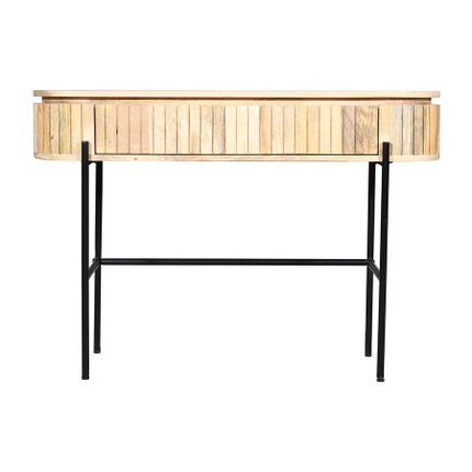 Drewniana konsola z lamelami HS-01-MN - mango