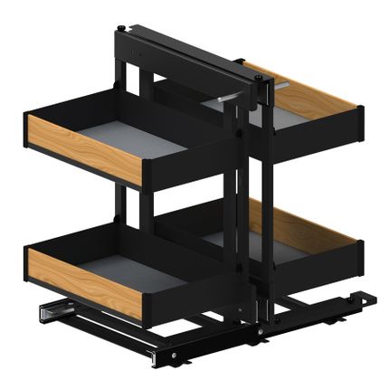 Cargo Corner Comfort Prawe MAXIMA PURO 1200 mm + prowadnica Rejs - czarny/dąb