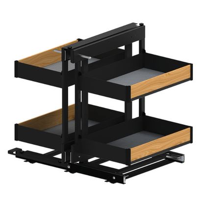 Cargo Corner Comfort Lewe MAXIMA PURO 800 mm + prowadnica Rejs - czarny/dąb