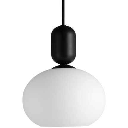 Lampa wisząca Notti Ø20x24 cm czarna - klosz biały