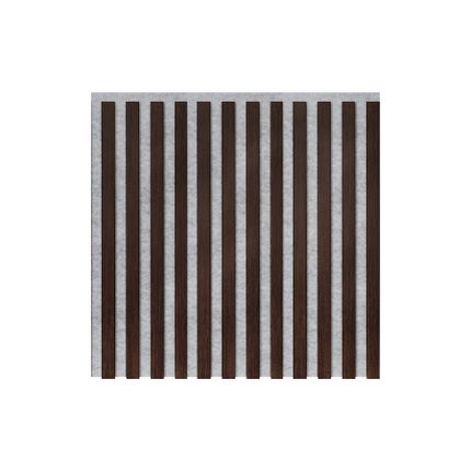 Lamele na filcu WOODLINE 600x600 - szary / dąb ciemny