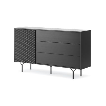 Komoda z szufladami EBONY 144 cm - czarny