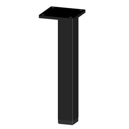 Nóżka meblowa NS45 Czarny Mat H=120 mm Stal / szerokość 18 mm