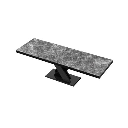 Stół rozkładany XENON LUX 160/256x89 - venatino dark połysk/czarny połysk