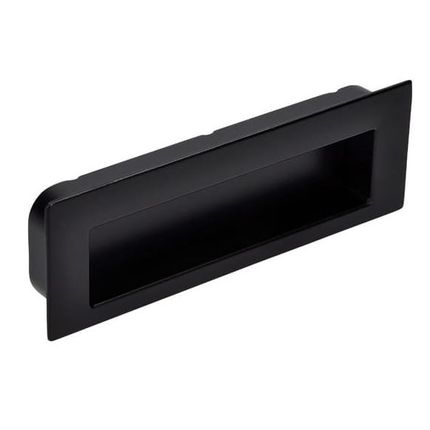 Uchwyt meblowy wpuszczany 2382 - czarny mat / rozstaw 96 mm