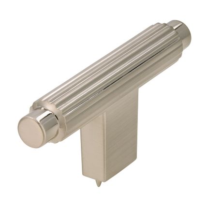 Gałka w kształcie litery T 2594 - efekt stali szlachetnej / 70 mm