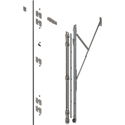 REVEGO duo, Listwa synchronizacyjna zawiasów (Zestaw), z TIP-ON do Wysokość kieszeni 2107–2256 mm, p.+cynkowana*P/U: 1