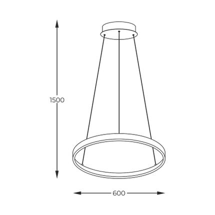 Lampa wisząca BRENO 2023201-BK60 - czarny