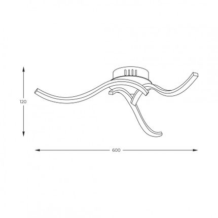 Lampa sufitowa FOCUS 20023-3CCH - chrom