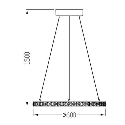Lampa wisząca MURIEL MD4996-1-3GBD - czarny/złoty