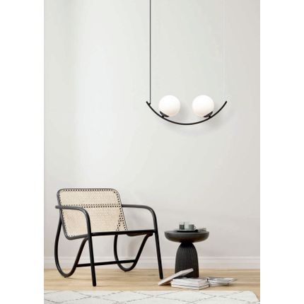 Lampa wisząca WAVE 1 5012 - czarny/biały