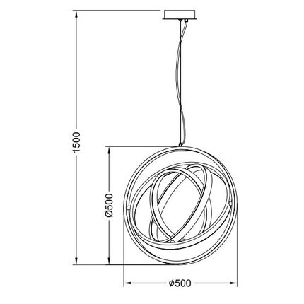 Lampa wisząca TESS MD9203-4-3BD - czarny