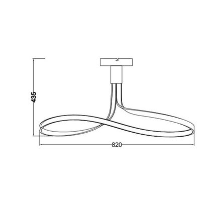 Lampa sufitowa VISO MX9932-1-3BD - czarny