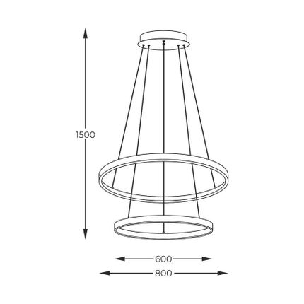 Lampa wisząca BRENO 2023200-BK - czarny