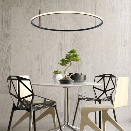 Lampa wisząca CLAUD 22808-WOOD - czarny/drewniany