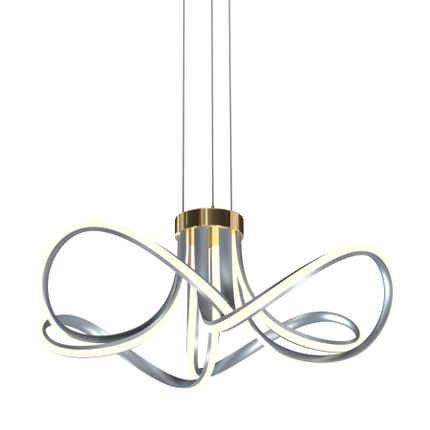 Lampa wisząca ABRO MD5520-4-3BGBDT - szary/złoty