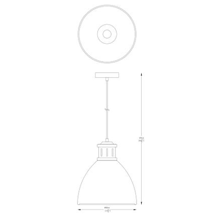 Lampa wisząca MENSA A8050L-SBK - czarny/złoty