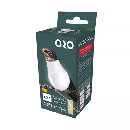 Żarówka ORO ATOS - biały / E27 / 10.5 W / barwa neutralna