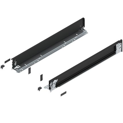 Bok szuflady LEGRABOX (wewnętrzny), wysokość M (90.5 mm), dł.=650 mm, lewy/prawy, do LEGRABOX pure+czarny mat*P/U: 1/3