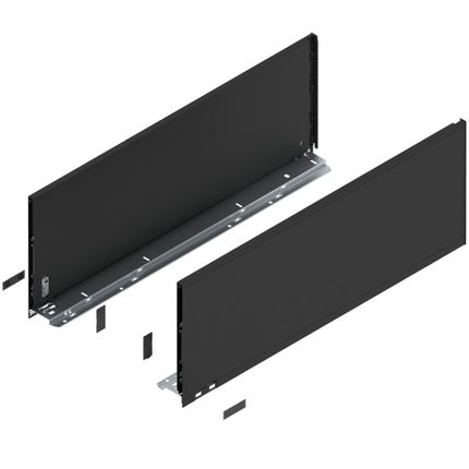 Bok szuflady LEGRABOX, wysokość F (241 mm), dł.=650 mm, lewy/prawy, do LEGRABOX pure+czarny mat*P/U: 1/3