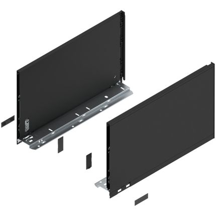 Bok szuflady LEGRABOX, wysokość F (241 mm), dł.=400 mm, lewy/prawy, do LEGRABOX pure+czarny mat*P/U: 1/5