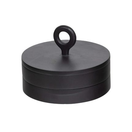Drewniany pojemnik WIRA 18 cm - czarny