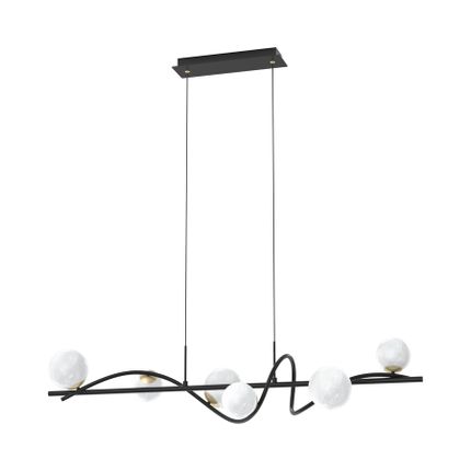 Lampa wisząca NISYRO MD3145-6-EBGN - czarny/złoty